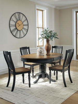 Clorazi Extension Dining Table & 4 Chairs