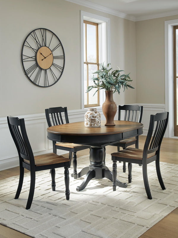 Clorazi Extension Dining Table & 4 Chairs
