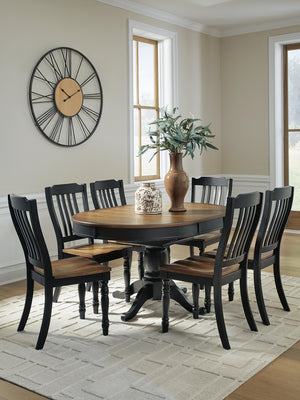 Clorazi Extension Dining Table & 6 Chairs