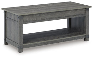 Freedan Lift-top Coffee Table, 2 End Tables & Console Grayish Brown