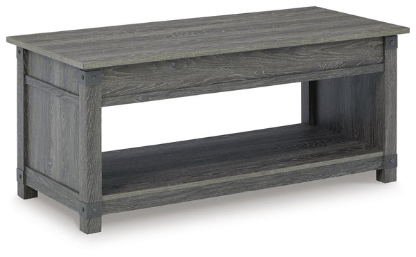 Freedan Lift-top Coffee Table, 2 End Tables & Console Grayish Brown