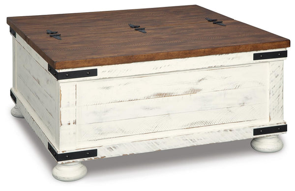 Wystfield Coffee Table & 2 End Tables White/Brown