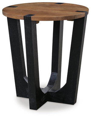Hanneforth Coffee Table & 2 End Tables Brown/Black
