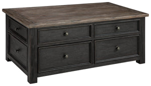 Tyler Creek Coffee Table & 2 End Tables Grayish Brown/Black