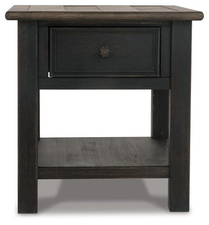 Tyler Creek Coffee Table & 2 End Tables with Console Grayish Brown/Black