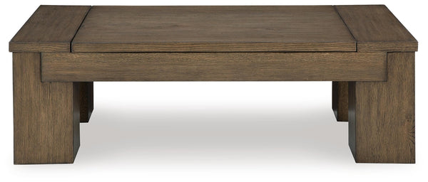 Rosswain Lift-top Coffee Table & 2 End Tables Warm Brown