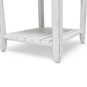Seawinds Picket Fence End Table Grey/Blanc Finish