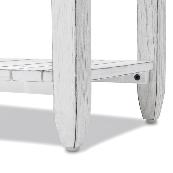 Seawinds Picket Fence Console Serving Table Grey/Blanc Finish