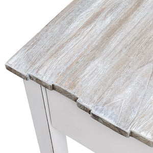 Seawinds Picket Fence Console Serving Table Grey/Blanc Finish