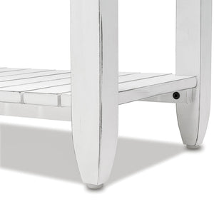 Seawinds Picket Fence Console Serving Table Grey/Blanc Finish