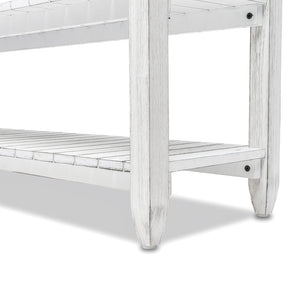 Seawinds Picket Fence Entertainment Center Distressed Bleu/White Finish