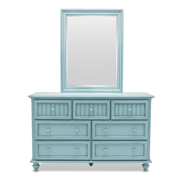 Seawinds Monaco 7-Drawer Dresser Bleu Finish