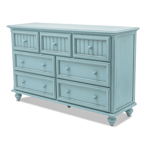 Seawinds Monaco 7-Drawer Dresser Bleu Finish