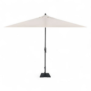 Treasure Garden Vanilla Auto Tilt Market Anthracite Pole Umbrella with 50Lb Art Deco Base