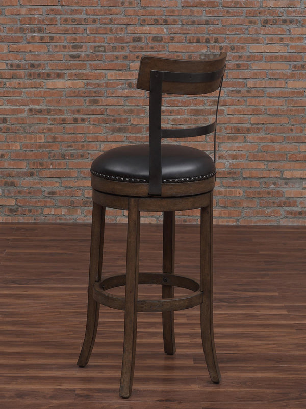 American Woodcrafters Taranto 43-Inch Wood Frame Stool Washed Brown