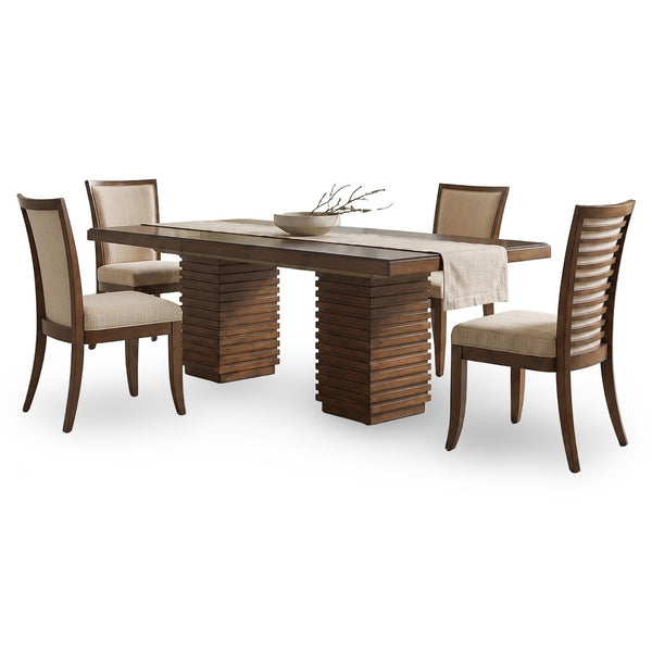 Ocean Club by Tommy Bahama Home Pedestal Table with 4 Kowloon Side Chairs