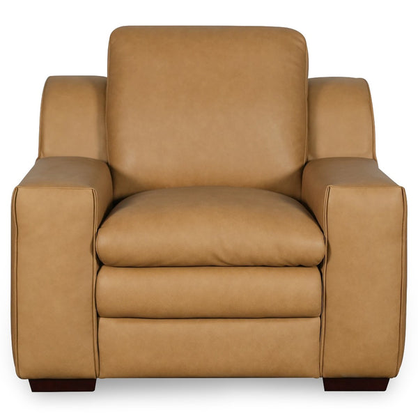 Rivian Leather Accent Armchair with Music Safari Umber