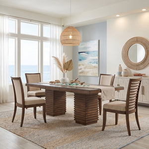 Ocean Club by Tommy Bahama Home Pedestal Table with 4 Kowloon Side Chairs