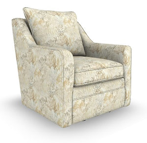 Best Home Aubrey Marina Fabric Pillow Back Swivel Chair