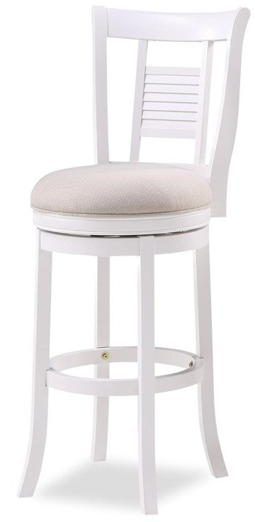 American Woodcrafters Palmer 45-Inch Fabric Wood Stool Antique White