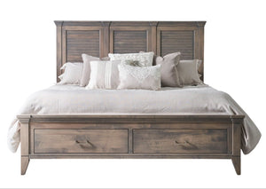 Yutzy Amish Champagne King Storage Bed in Champagne