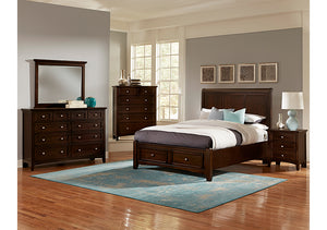Vaughan-Bassett Bonanza Merlot Triple 8-Drawer Dresser