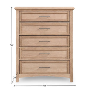 Vaughan-Bassett Jamestown Bleached Oak 5-Drawer Chest