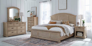 American Woodcrafters Heritage Coast Full Panel Headboard Sea Oat