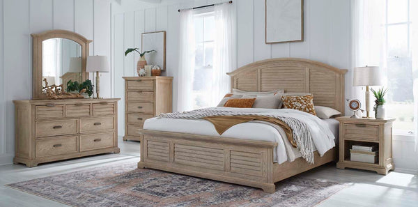 American Woodcrafters Heritage Coast Full Panel Headboard Sea Oat