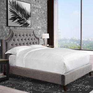 Parker House Jasmine King Bed Flannel Grey