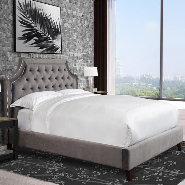 Parker House Jasmine King Bed Flannel Grey