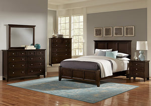 Vaughan-Bassett King Mansion Bed Bonanza Merlot Finish