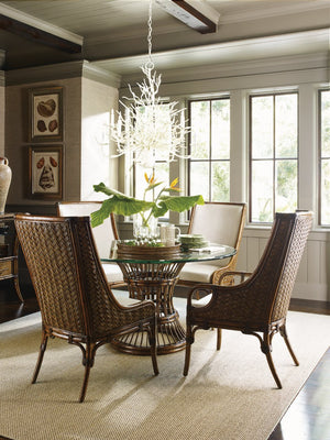 Bali Hai by Tommy Bahama Home 54 Glass Top Dining Table