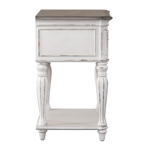 Liberty Furniture Magnolia Manor Antique White Leg Nightstand