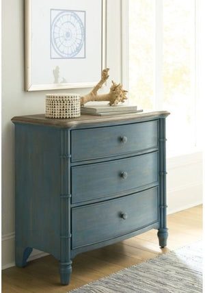 American Drew Litchfield Denim Vintage Accent Chest with Natural Top