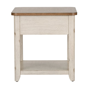 Liberty Furniture Farmhouse Reimagined End Table with Baskets