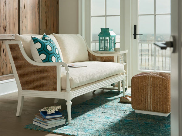 Universal Escape-Coastal Living Abaca Cube Ottoman Ligheight Brown