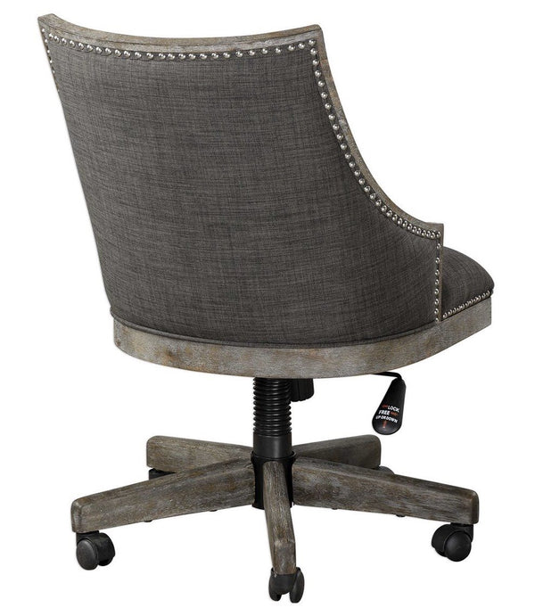 Uttermost Aidrian Heavy Gray Desk Chair