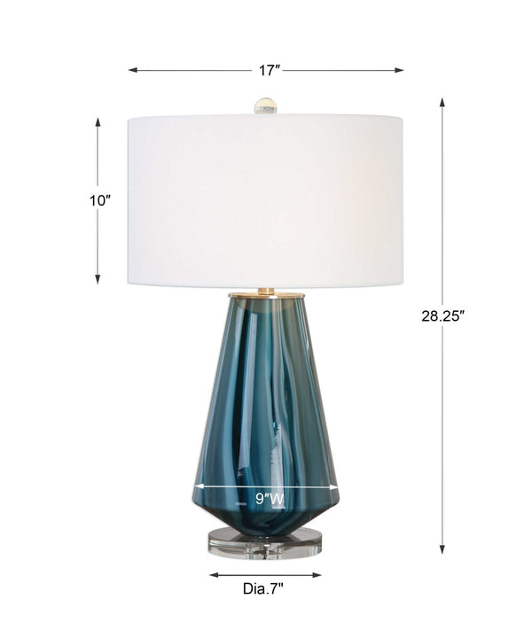 Uttermost Pescara Teal-Gray Table Lamp