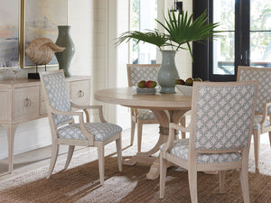 Barclay Butera by Lexington Newport Magnolia 60 Inch Round Traditional Wood Dining Table White Washed