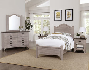 Vaughan-Bassett Bungalow Dover Grey Two-Tone Arch Mirror