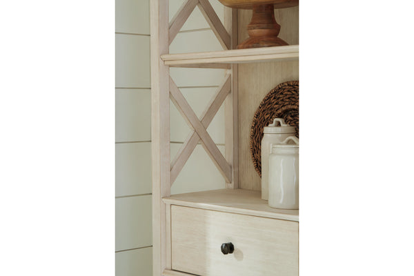Bolanburg Pastoral Charm 2-Drawer Display Cabinet Antique White