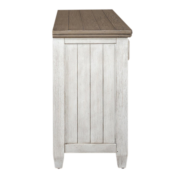 Liberty Furniture Heartland Antique White 66 Inch Tile Media Entertainment TV Stand