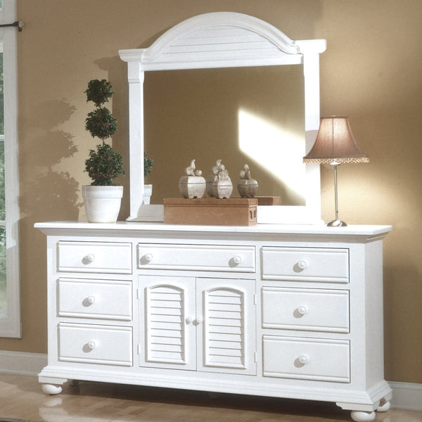 American Woodcrafters Cottage Traditions Clean White Finish White Triple Dresser