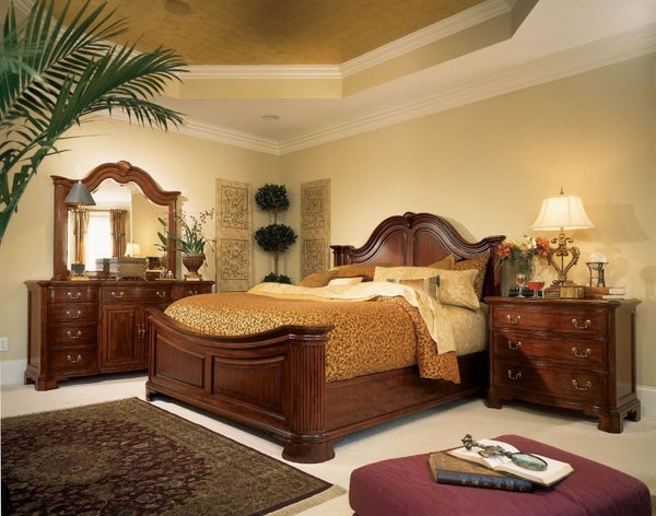 American Drew Cherry Grove Shell Brown Landscape Mirror