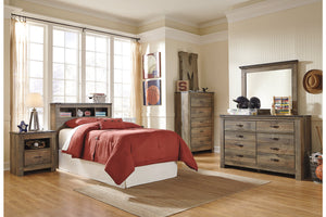 Trinell Urban Foundry Youth Twin Bookcase Headboard Brown