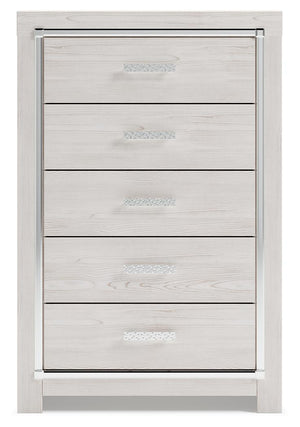 Altyra 5-Drawer Chest White