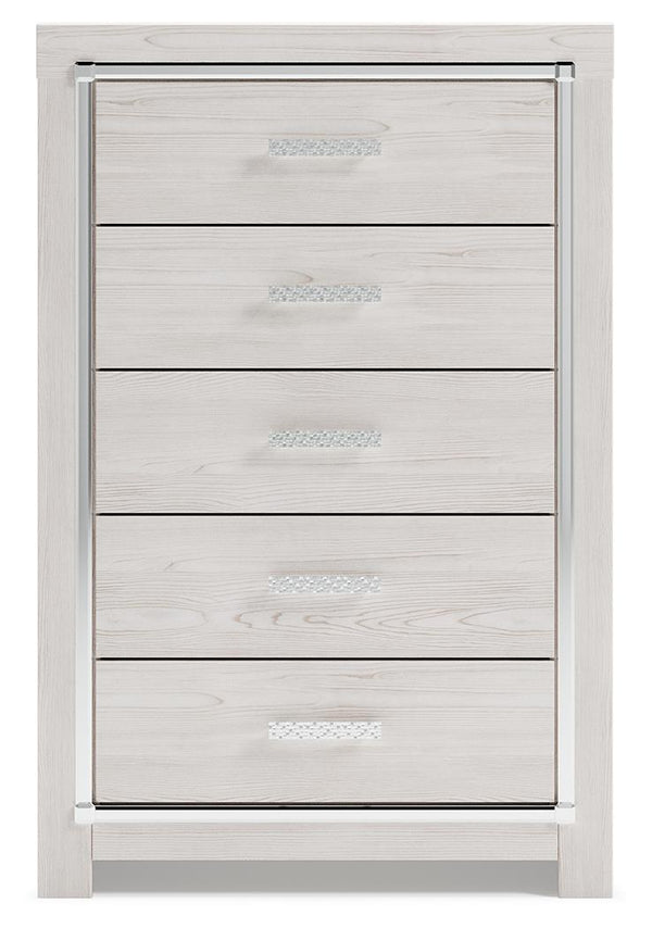 Altyra 5-Drawer Chest White