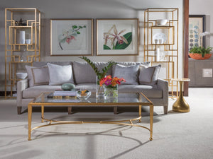Artistica Home by Lexington Metal Designs Gold Leaf Metal Slim Suspension Bookcase