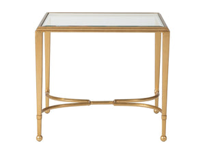 Artistica Home by Lexington Metal Designs Sangiovese 24 Inch Rectangular Metal End Table Gold Leaf